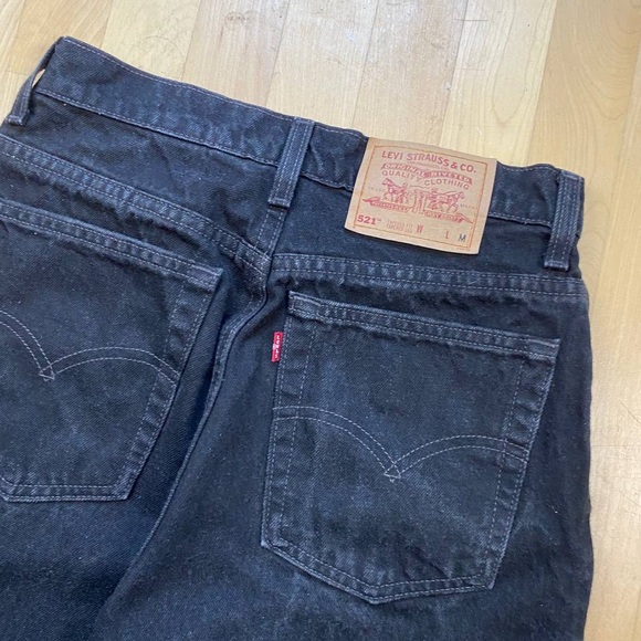 Vintage VTG Y2K Levis SilverTab Baggy Fit Wide Leg Jeans Black - Picture 7 of 10